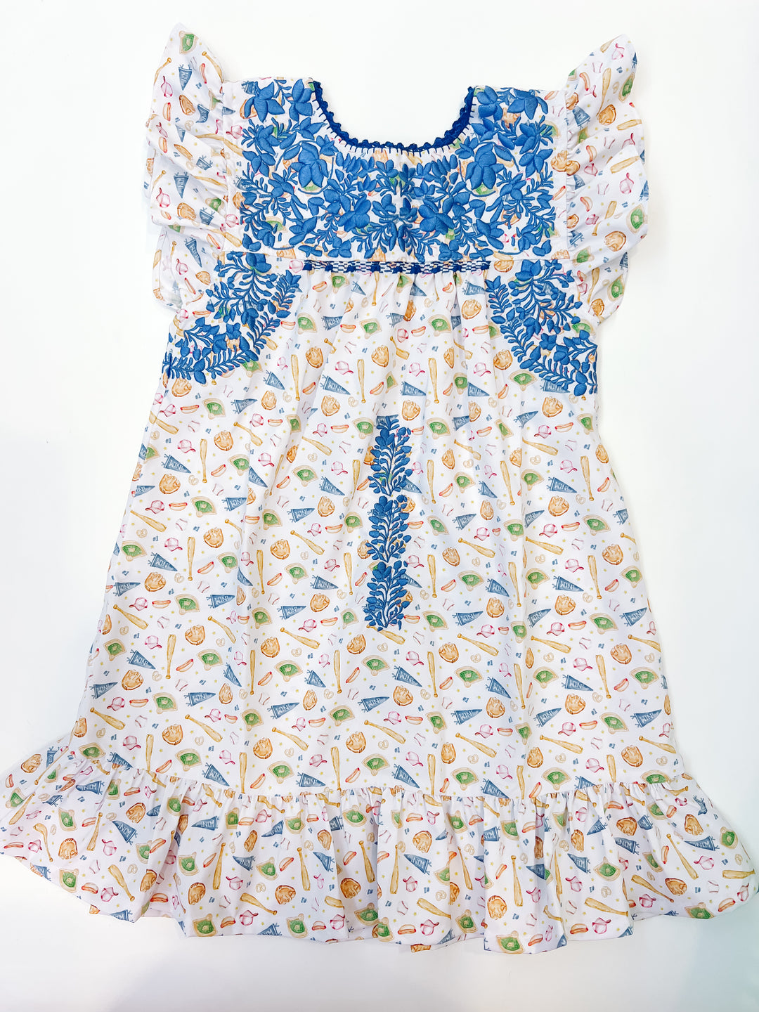 Flutter Sleeve Dress w/Ruffle