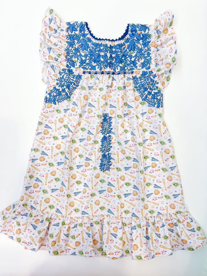 Flutter Sleeve Dress w/Ruffle