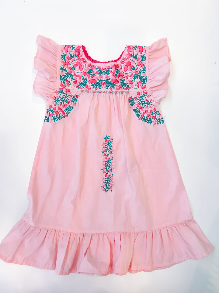 Flutter Sleeve Dress w/Ruffle