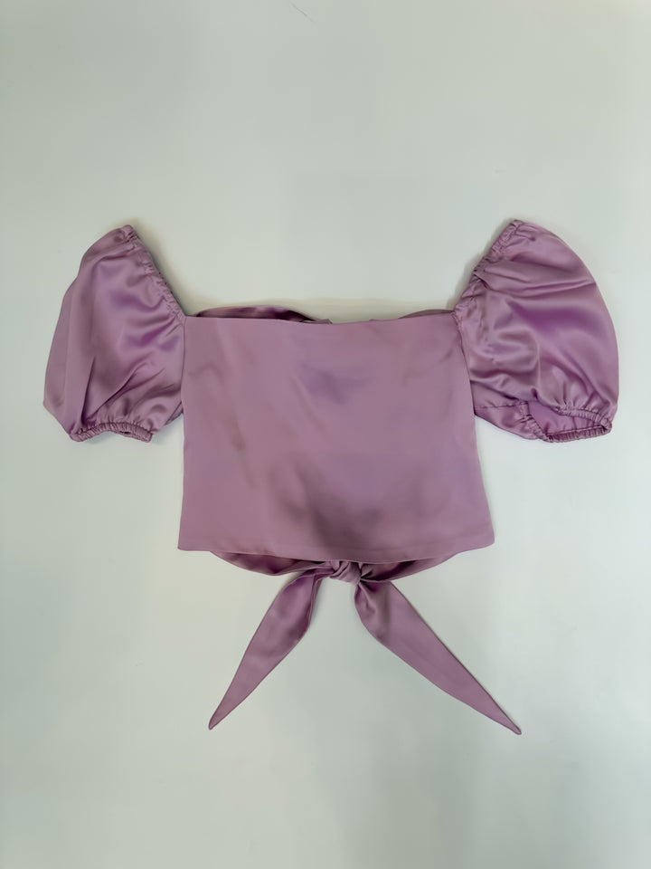 Noa Satin Tie Back Top