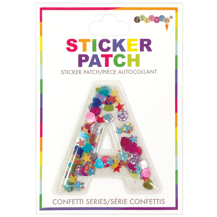 Initial Confetti Sticker Patch