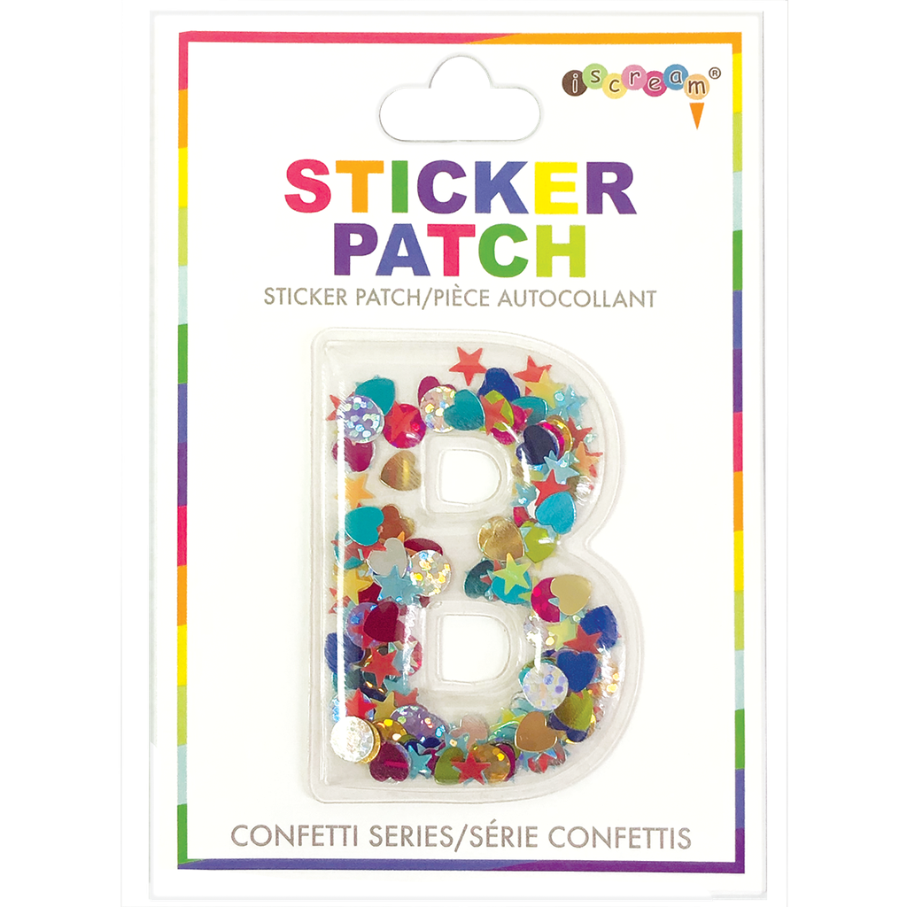 Initial Confetti Sticker Patch