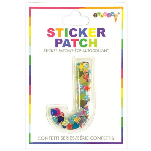 Initial Confetti Sticker Patch