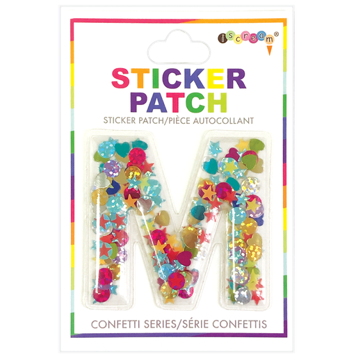 Initial Confetti Sticker Patch