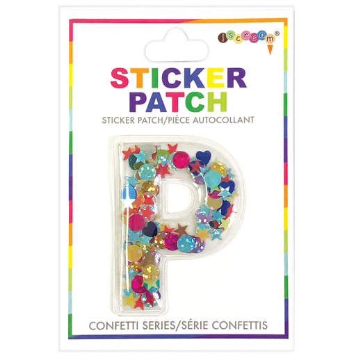 Initial Confetti Sticker Patch