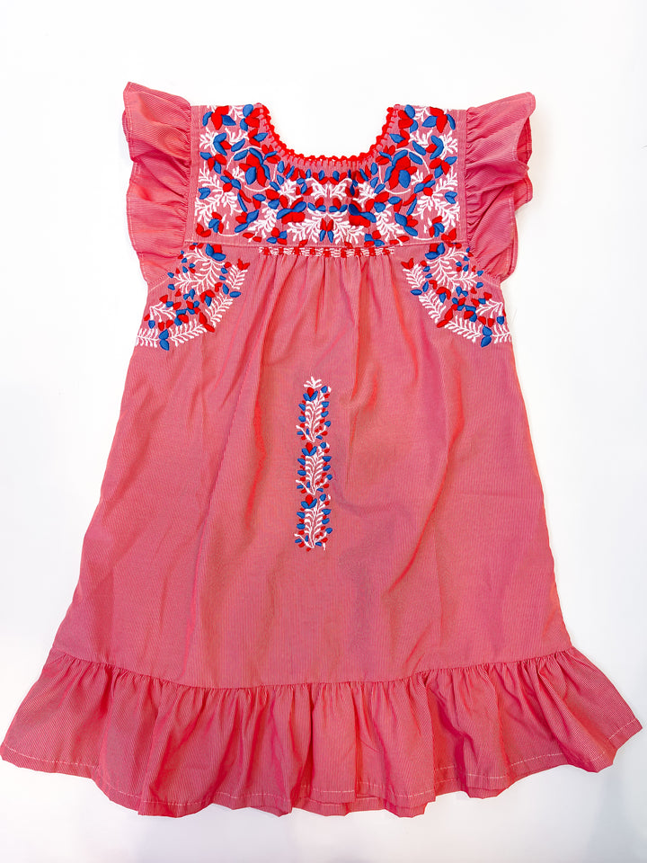 Flutter Sleeve Dress w/Ruffle