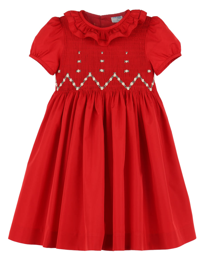 Twlight Taffeta Smocked Dress w/Ruffle