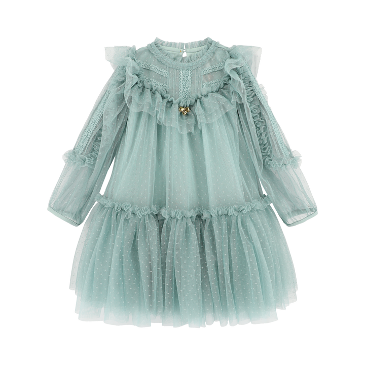 Brandice Spotted Tulle Dress