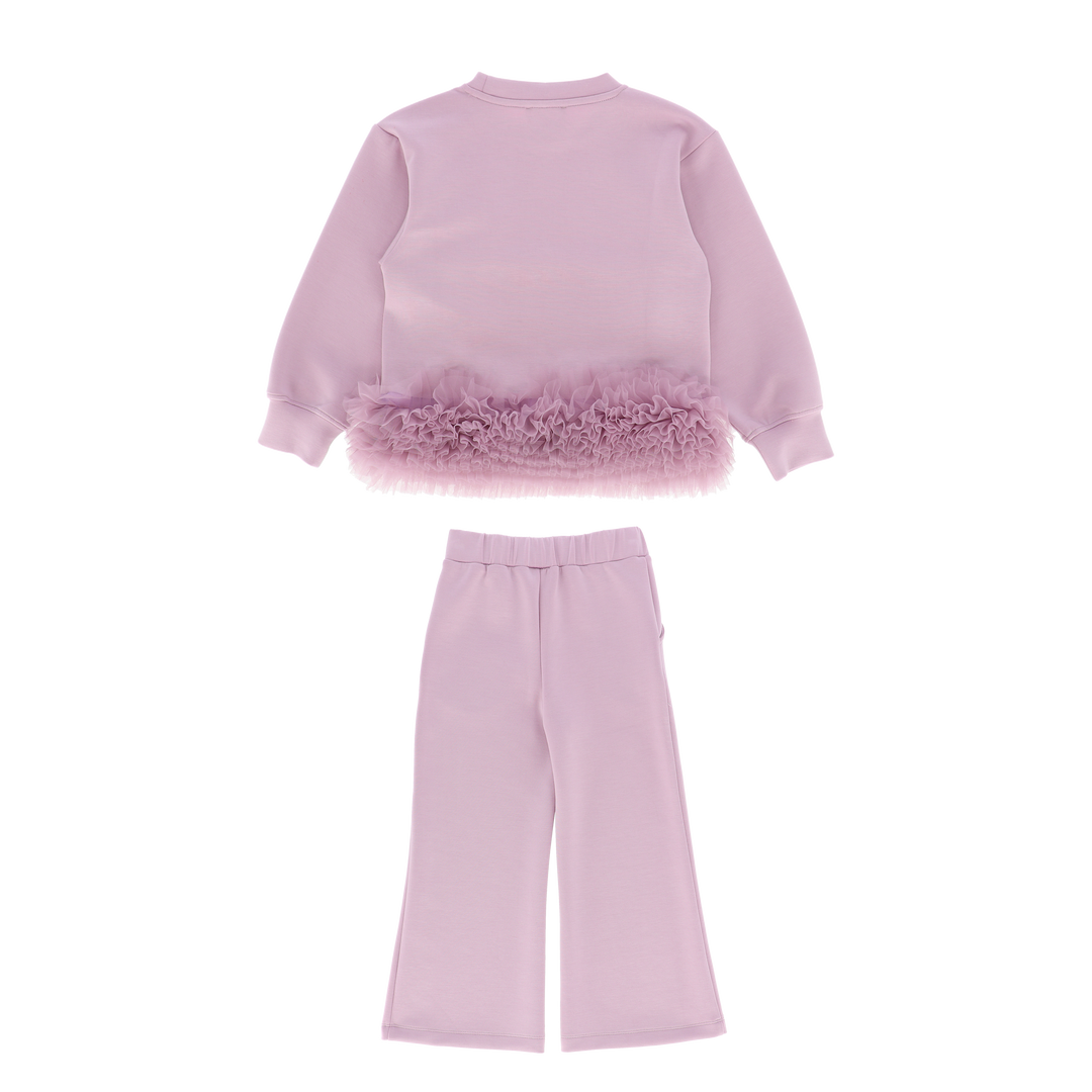 Deonne Tulle Trim Top & Jogger Set