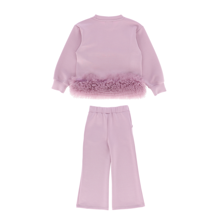 Deonne Tulle Trim Top & Jogger Set