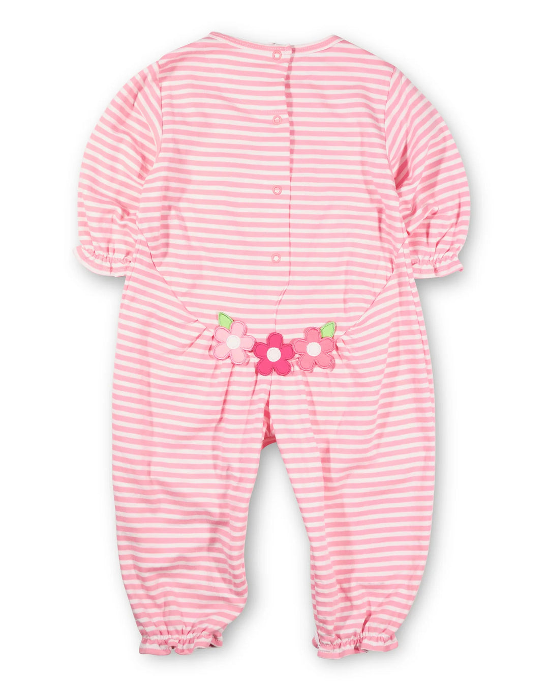 Stripe Knit Longall With Flowers