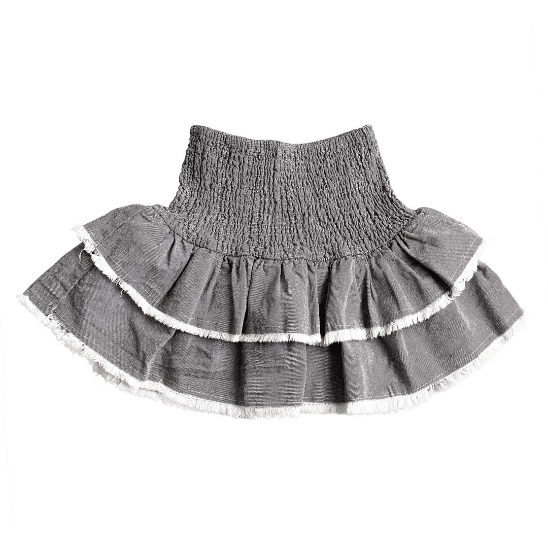 Smocked Waist Tiered Skirt