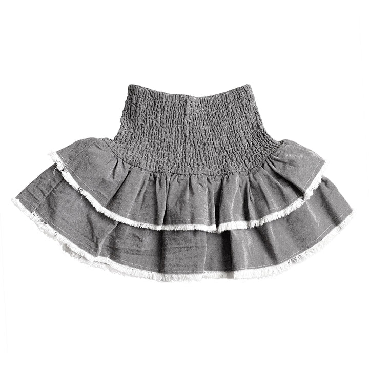 Smocked Waist Tiered Skirt