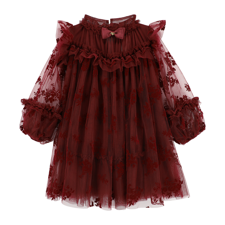 Nadiya Flock Flower Tulle Dress