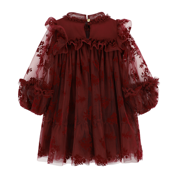 Nadiya Flock Flower Tulle Dress