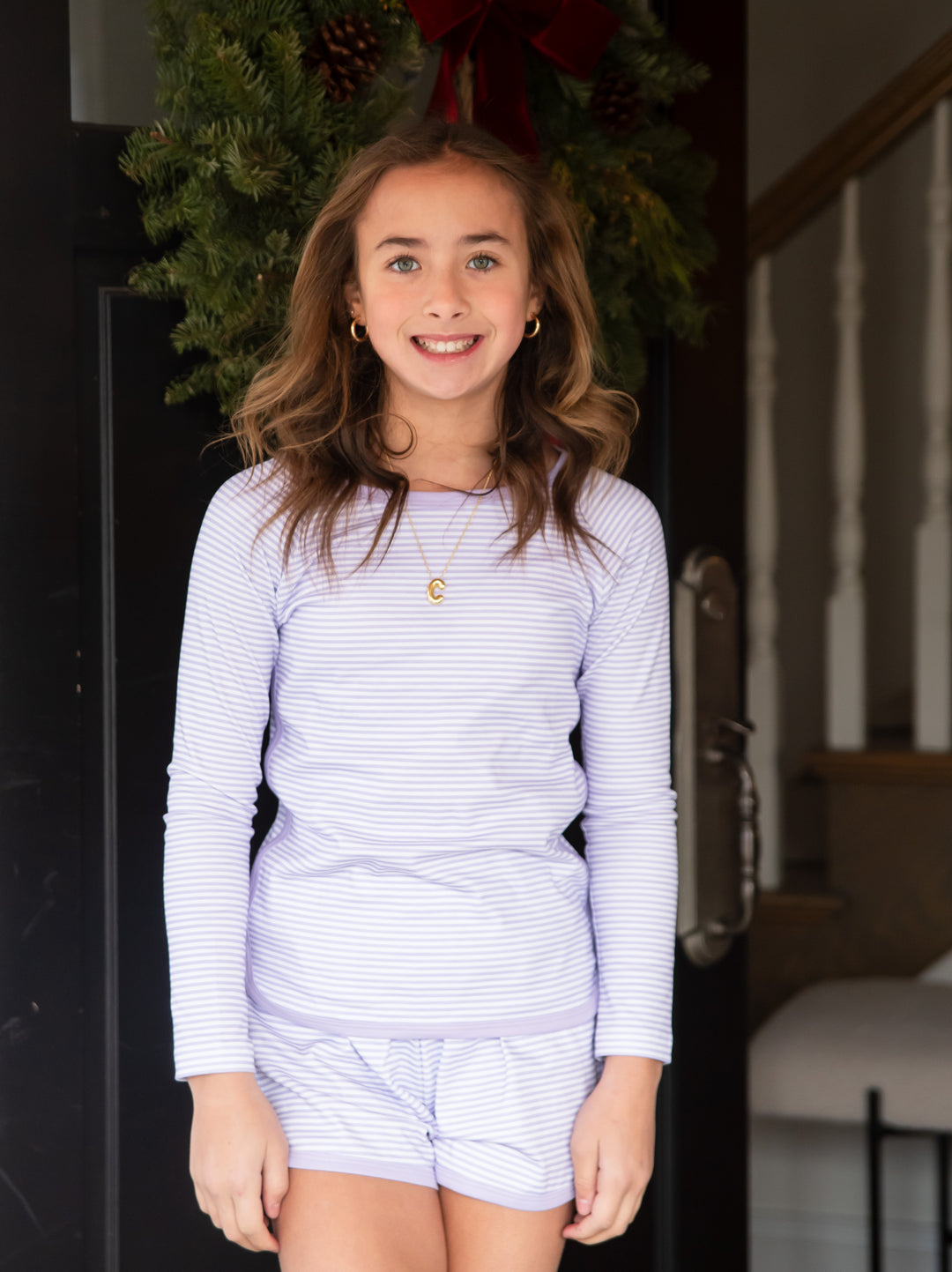 Basic Stripe Longsleeve Lounge Set