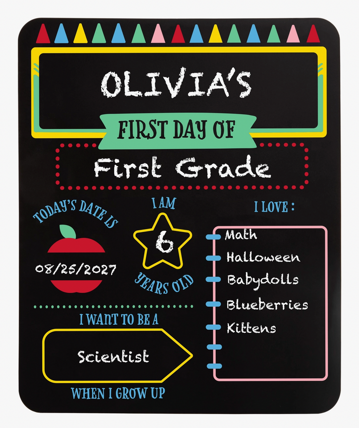 First and Last Day of School Reversible Chalkboard