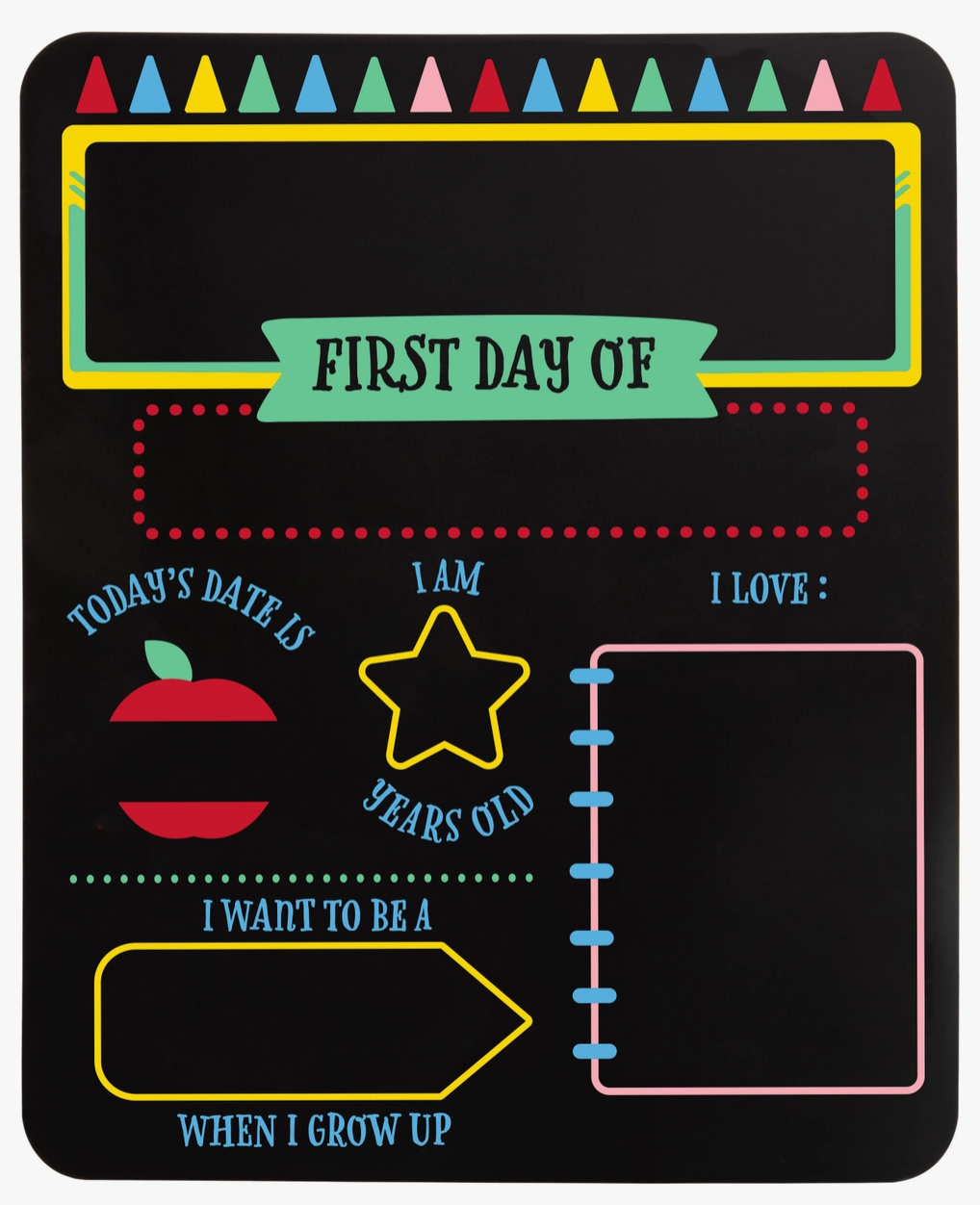 First and Last Day of School Reversible Chalkboard