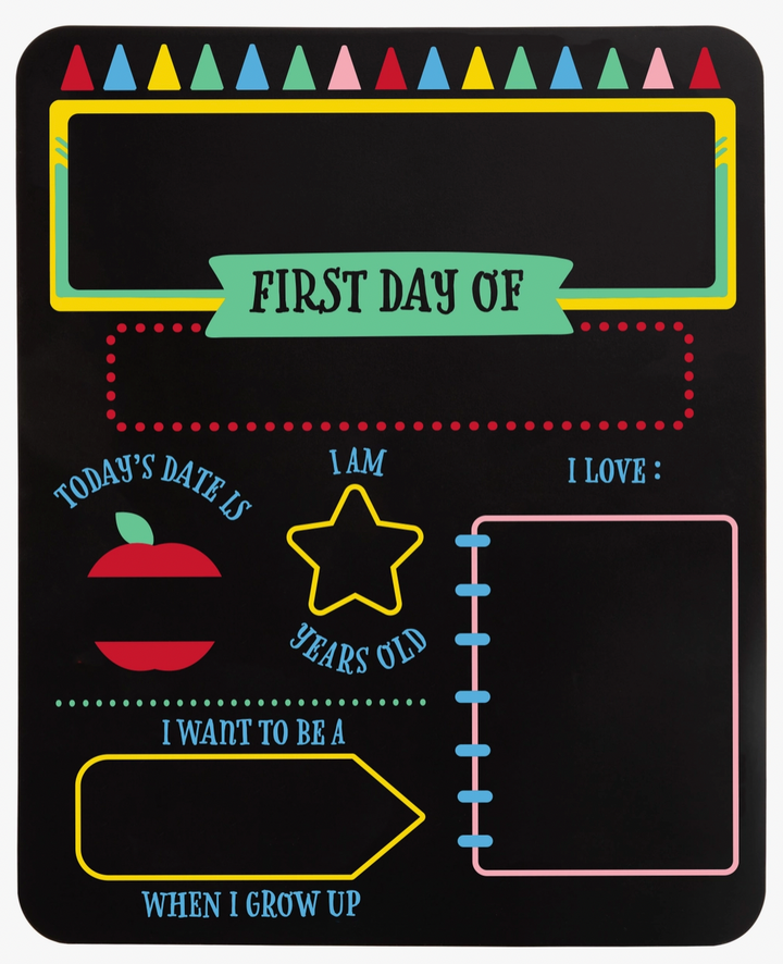 First and Last Day of School Reversible Chalkboard