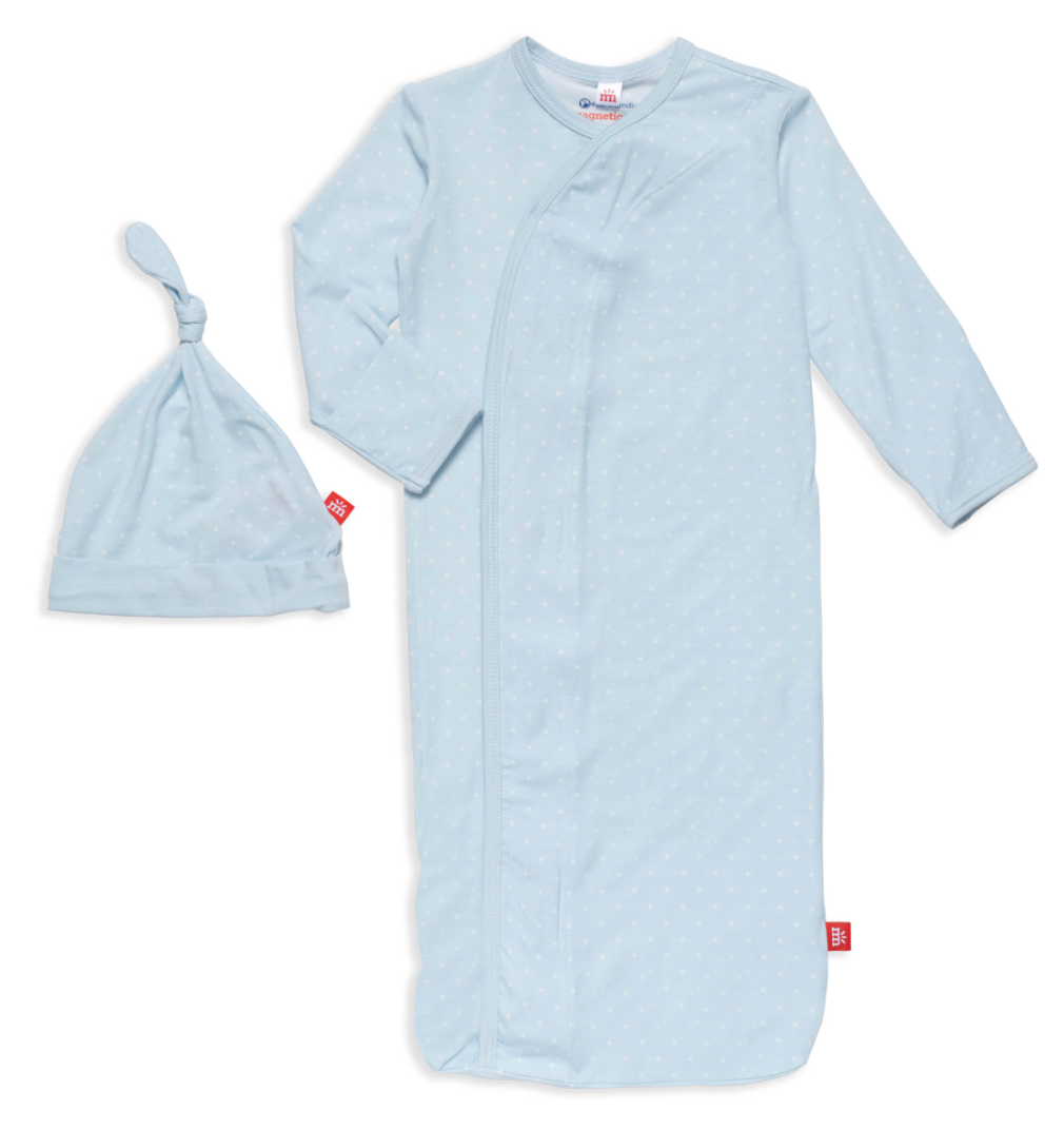Pin Dot Gown & Hat Set
