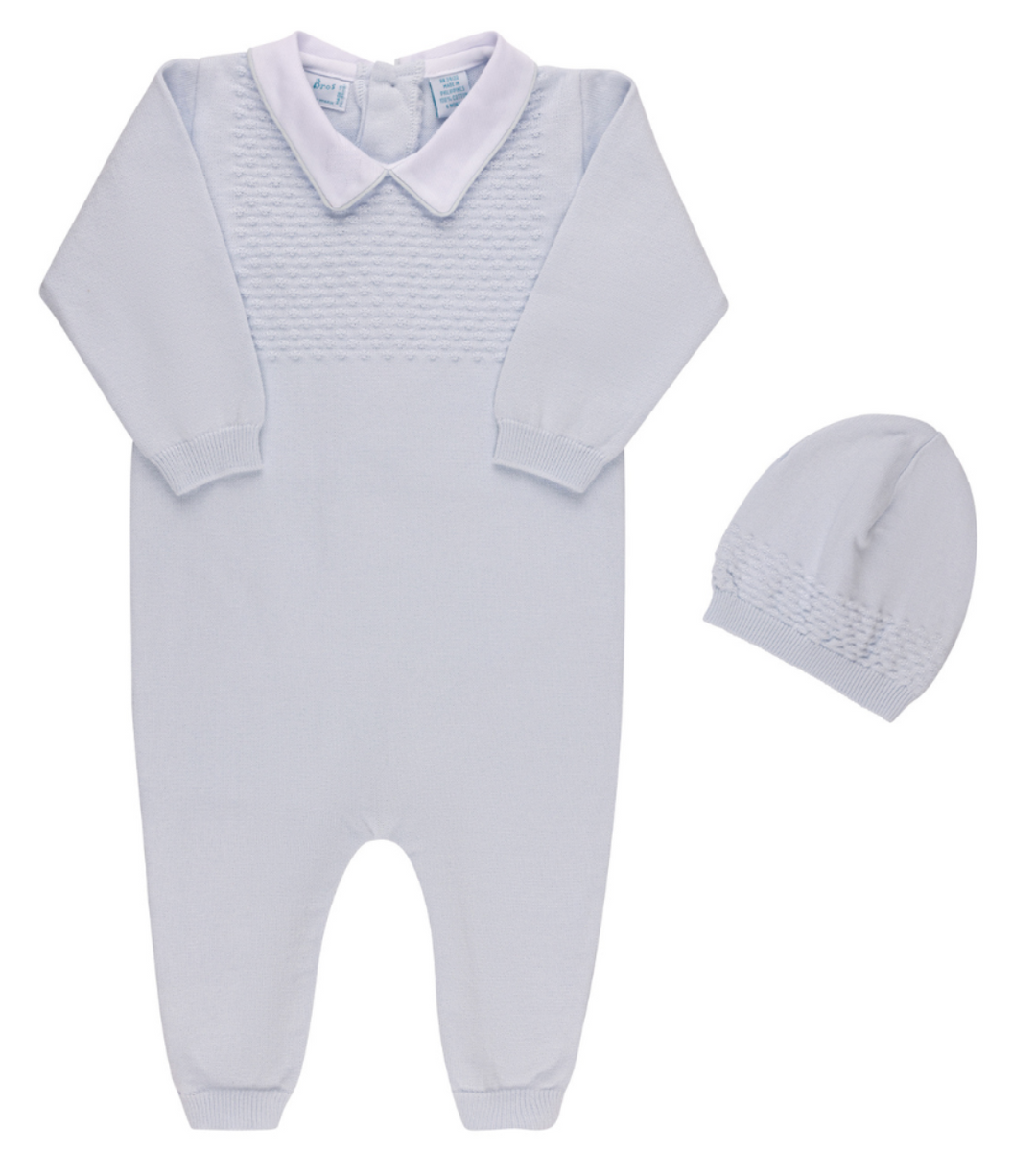 Pique Collar Knit Longall & Hat