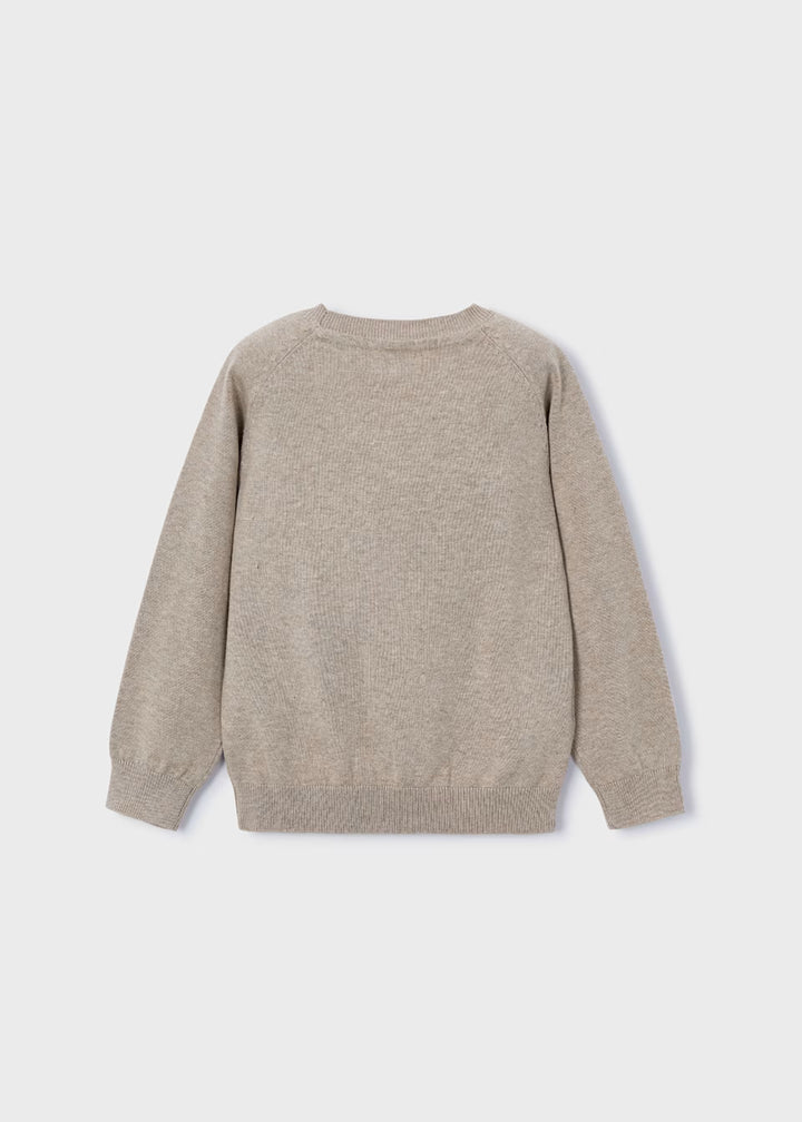 Basic Cotton Jumper w/Round Neck