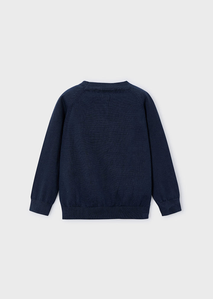 Basic Cotton Jumper w/Round Neck