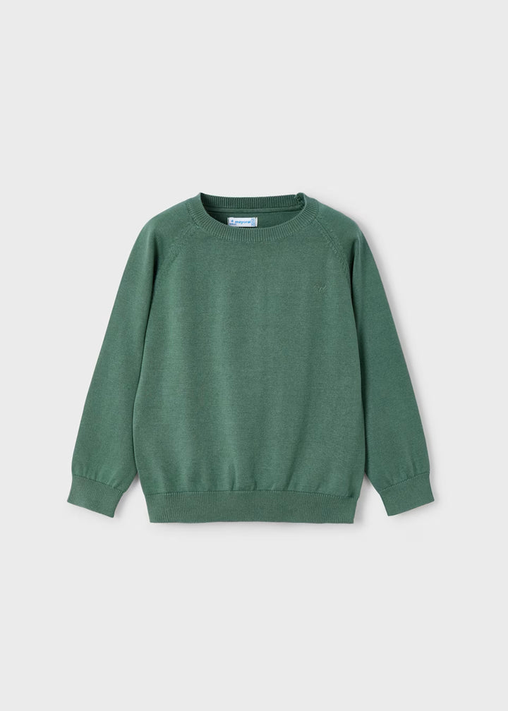 Basic Cotton Jumper w/Round Neck