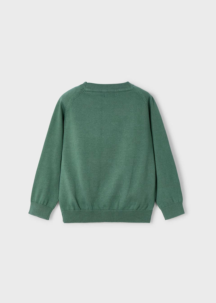 Basic Cotton Jumper w/Round Neck