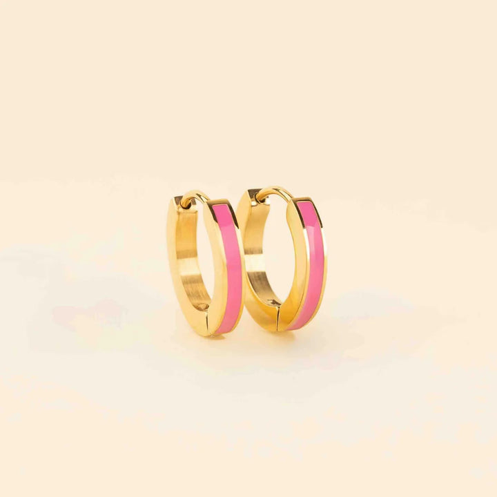 Color Huggie Hoop Earrings