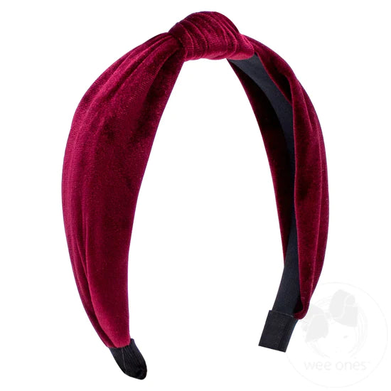 Velvet Wrapped Headband w/Knot