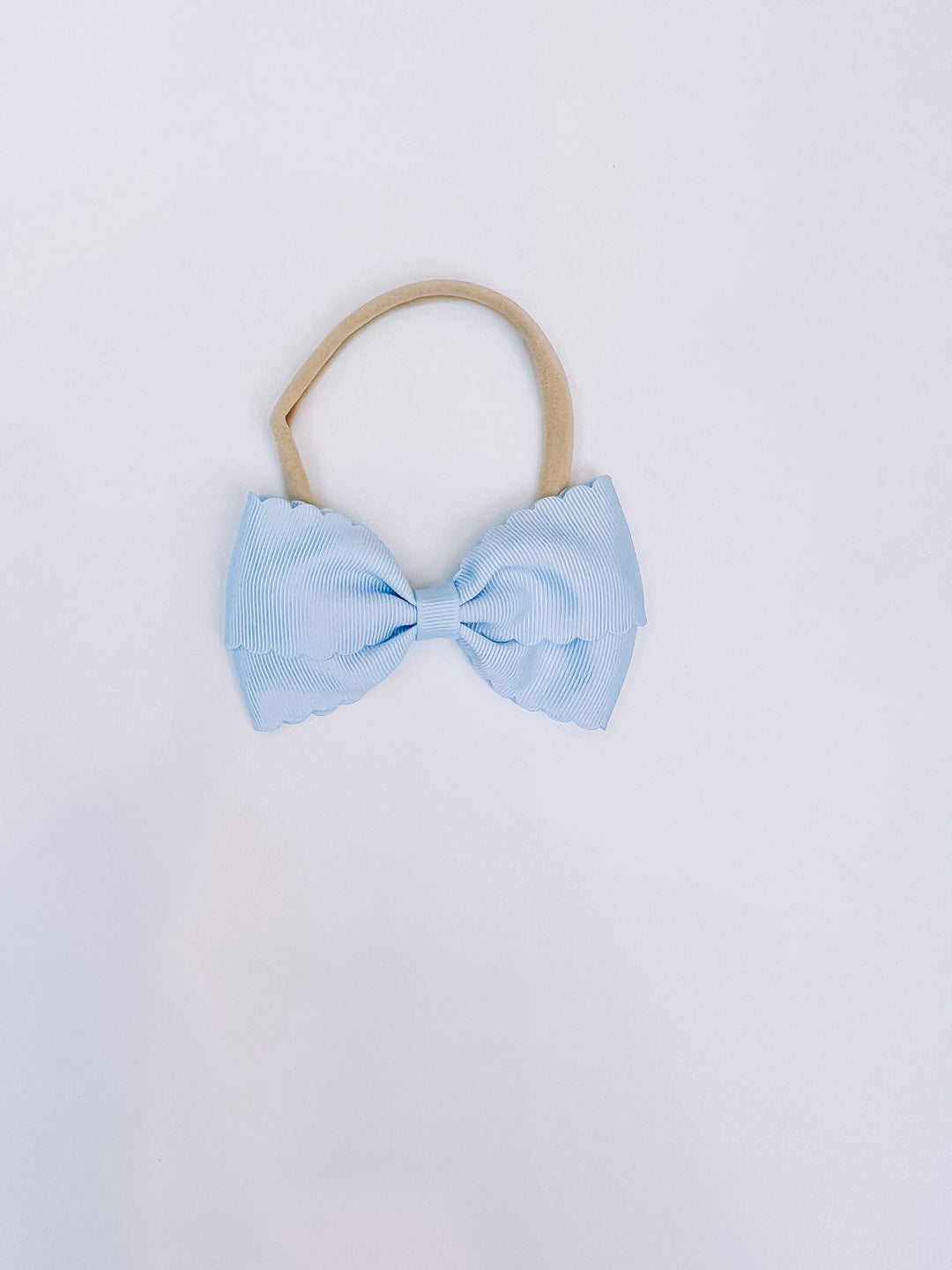 Scalloped Baby Lottie Headband/Bow Set