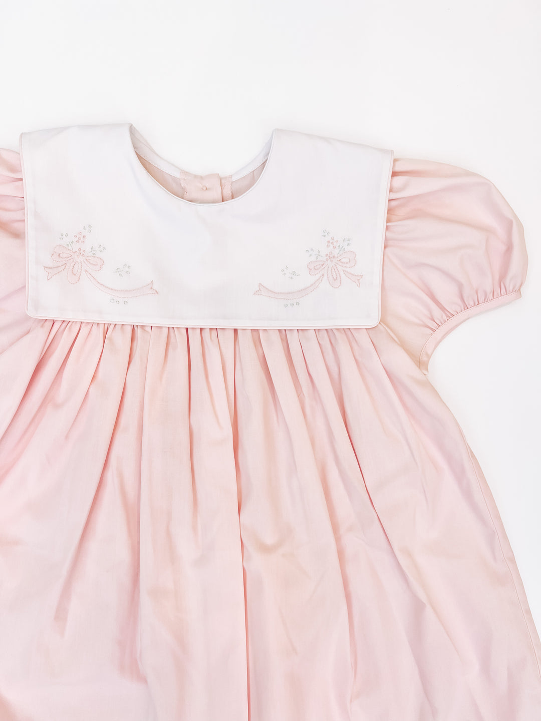 Pink Auraluz Embroidered Collar Dress