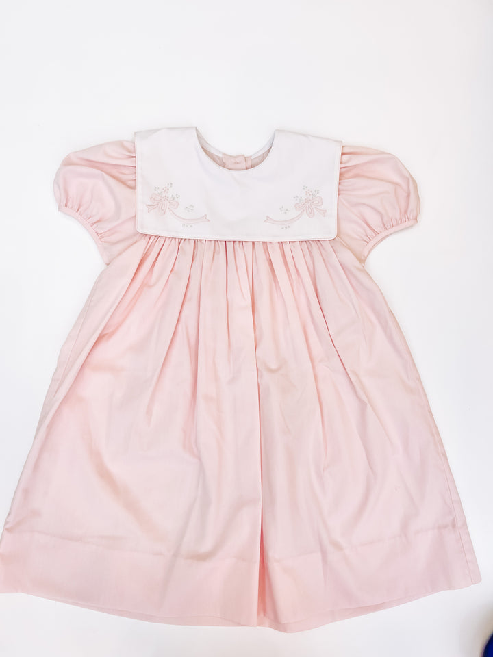 Pink Auraluz Embroidered Collar Dress