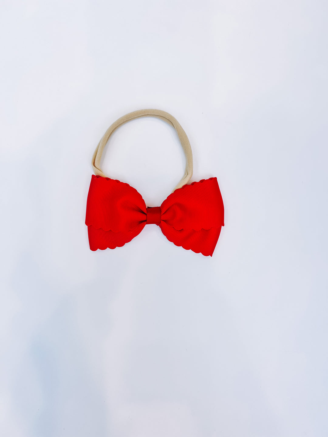 Scalloped Baby Lottie Headband/Bow Set