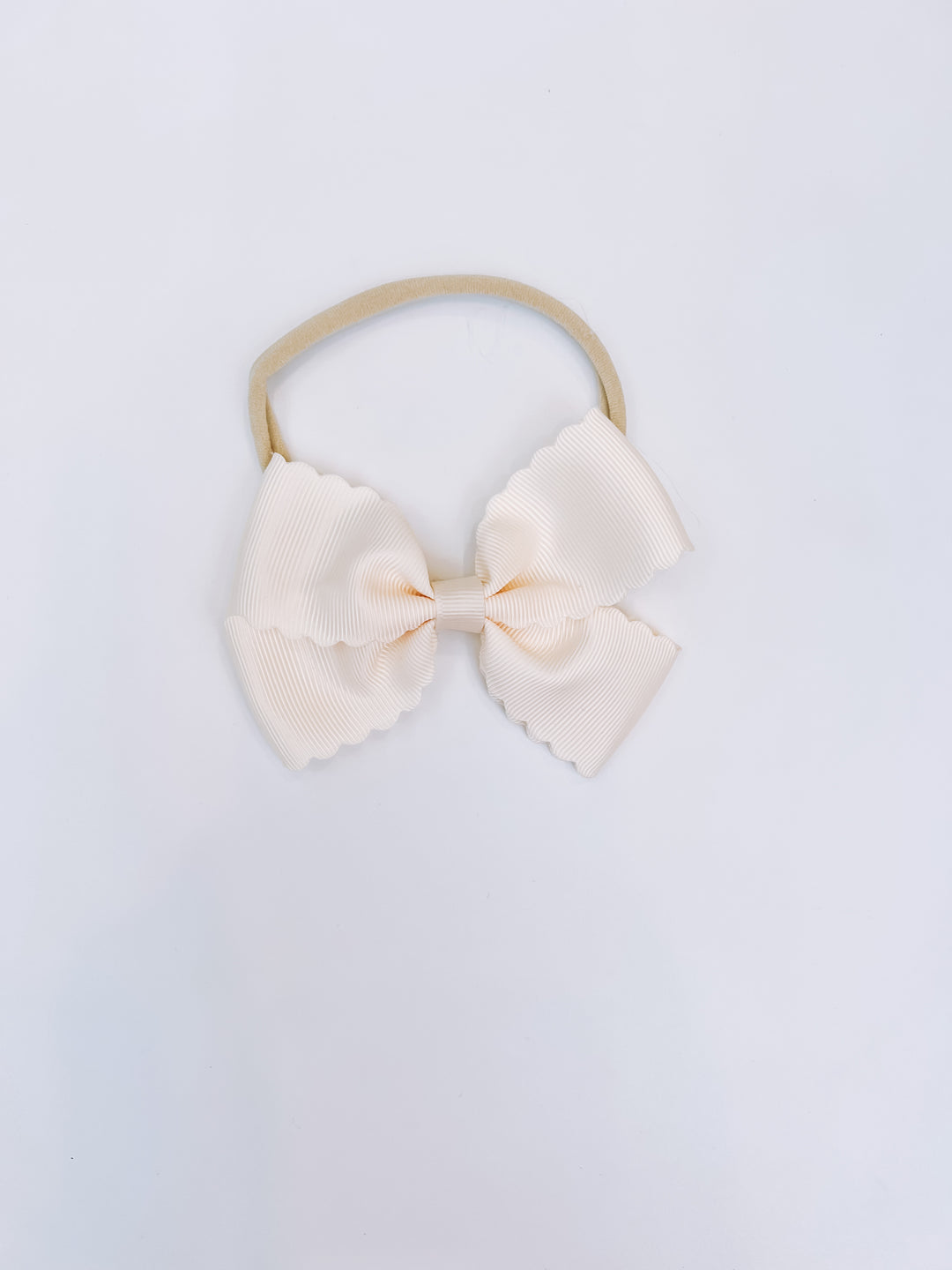Scalloped Baby Lottie Headband/Bow Set