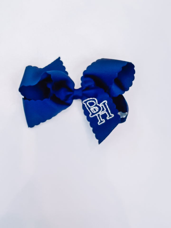 Scalloped Bow- School w/Clip