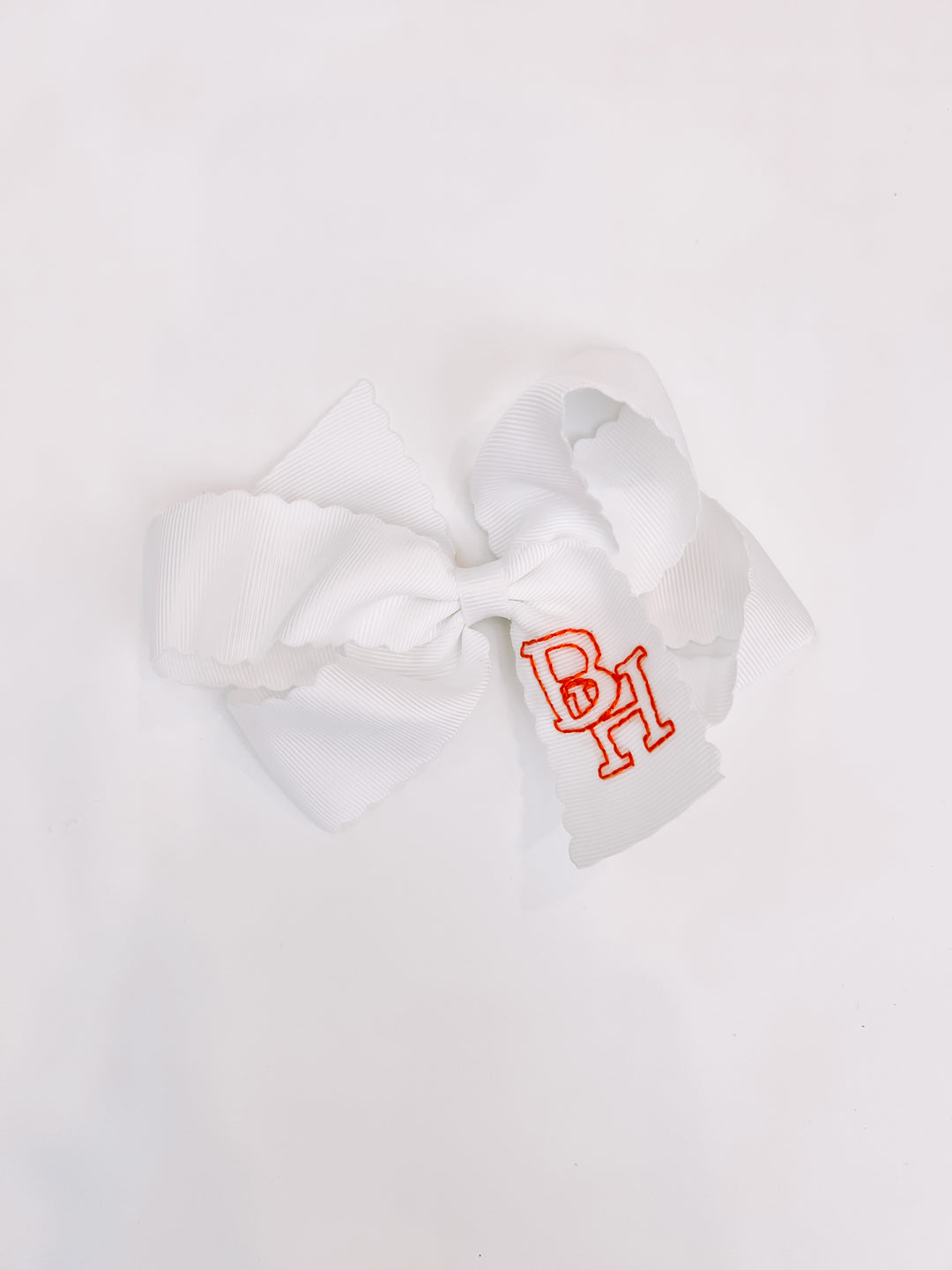 Scalloped Bow- School w/Clip