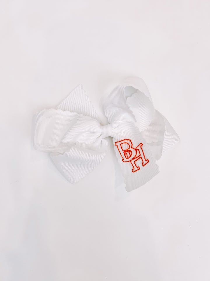 Scalloped Bow- School w/Clip