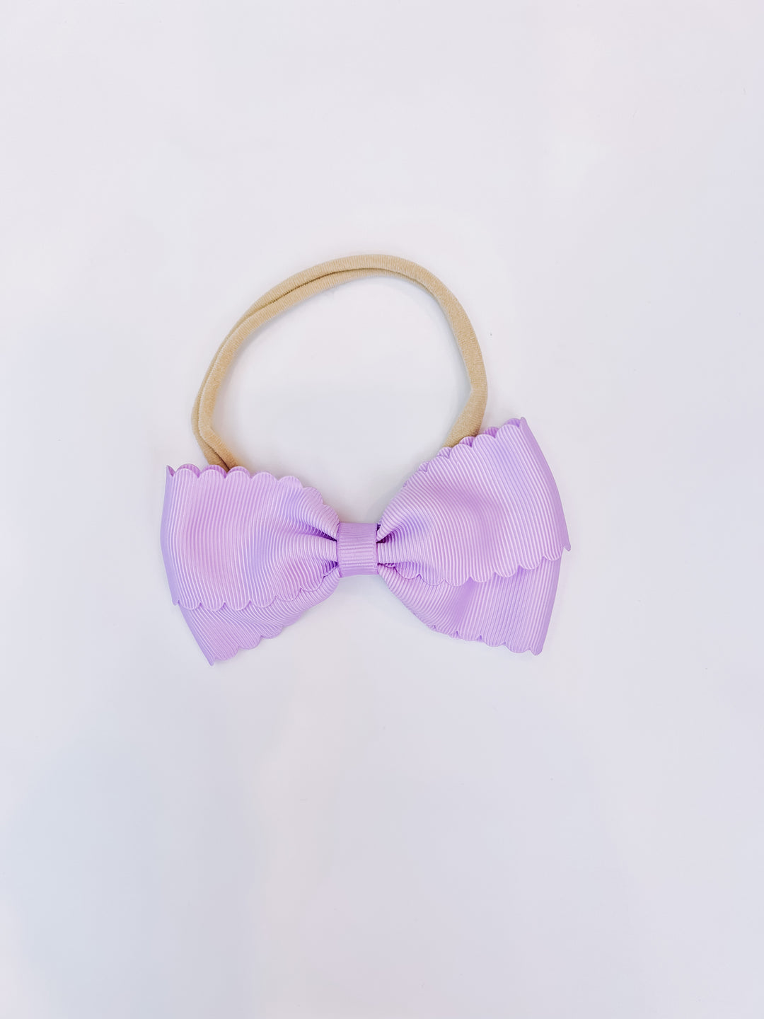 Scalloped Baby Lottie Headband/Bow Set