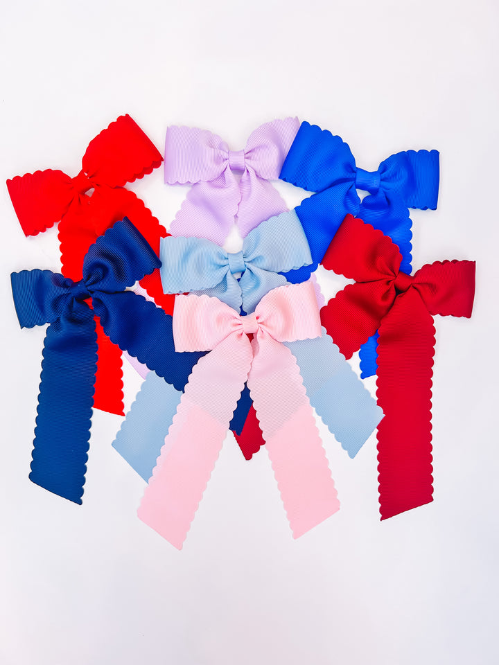 Scalloped Long Tail Bow
