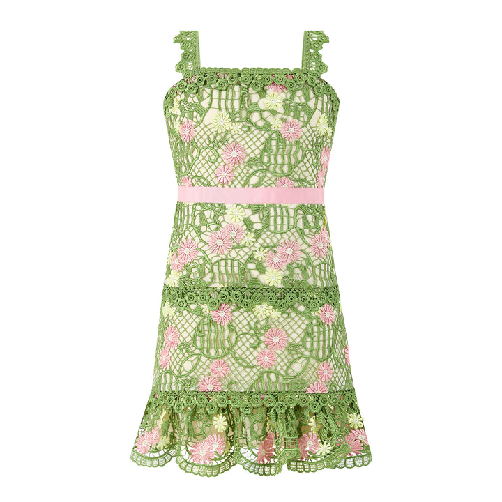 Lana Embroidered Mini Dress