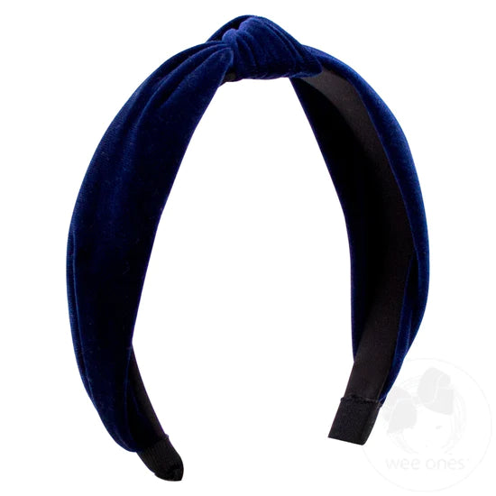 Velvet Wrapped Headband w/Knot