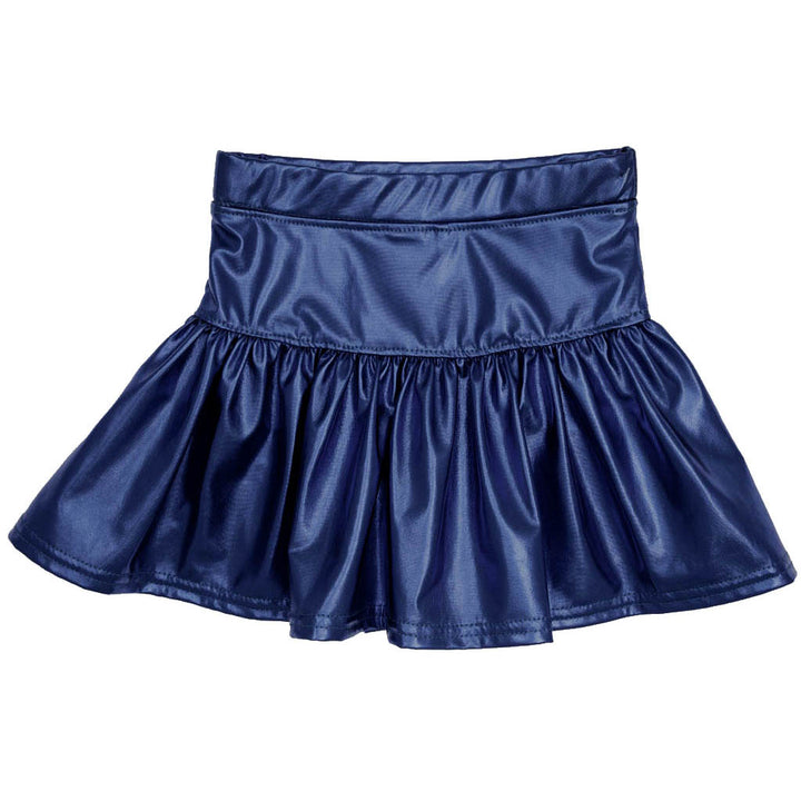 Silk Metallic Gathered Skort