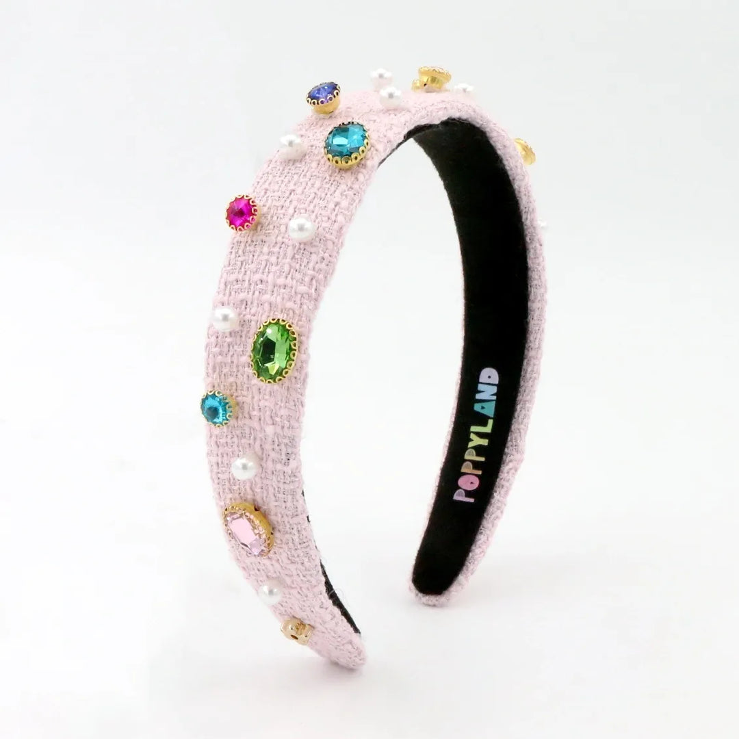 Poppyland Tweed Bejeweled Headband