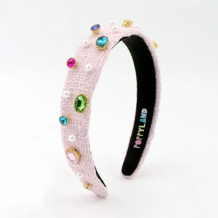 Poppyland Tweed Bejeweled Headband
