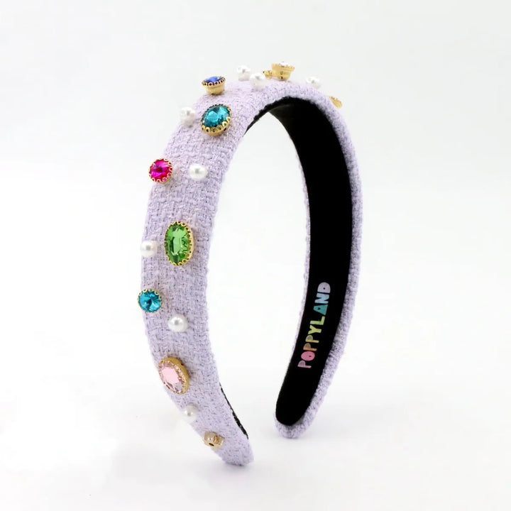 Poppyland Tweed Bejeweled Headband
