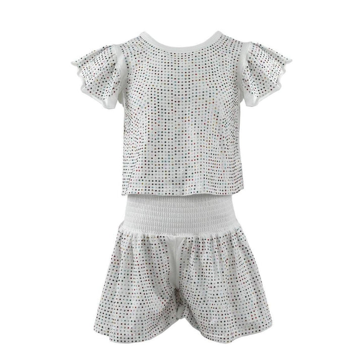 Crystal Ruffle Short Set