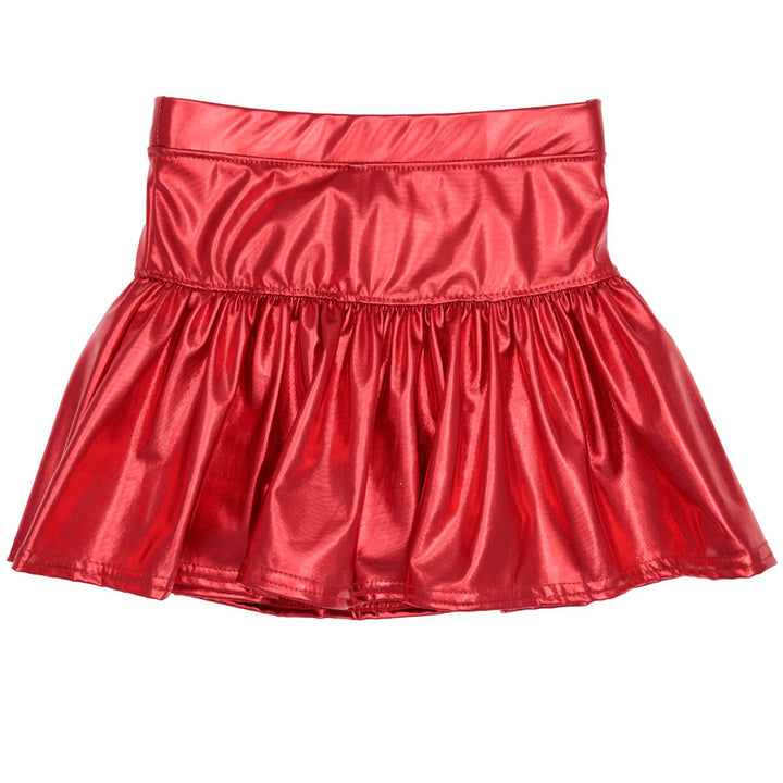 Silk Metallic Gathered Skort