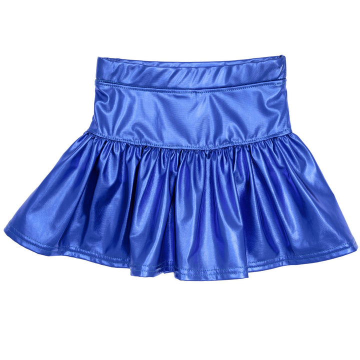 Silk Metallic Gathered Skort